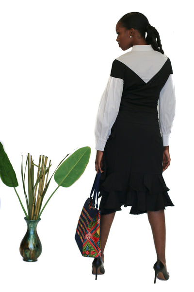 Faux Front Tie Skirt