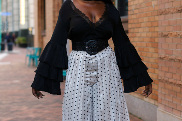 Ruffle Layered Sleeved Top