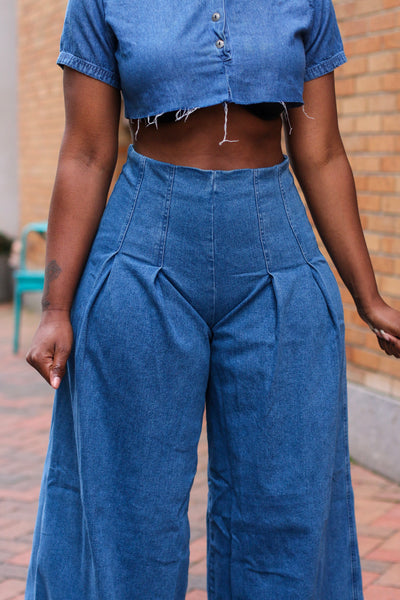 Pleat Me Baby Denim Pant