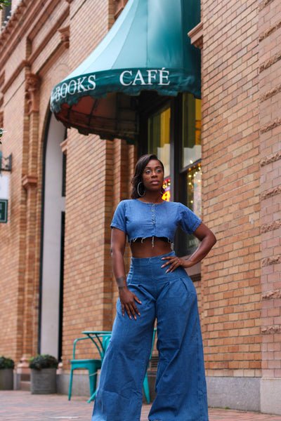 Pleat Me Baby Denim Pant